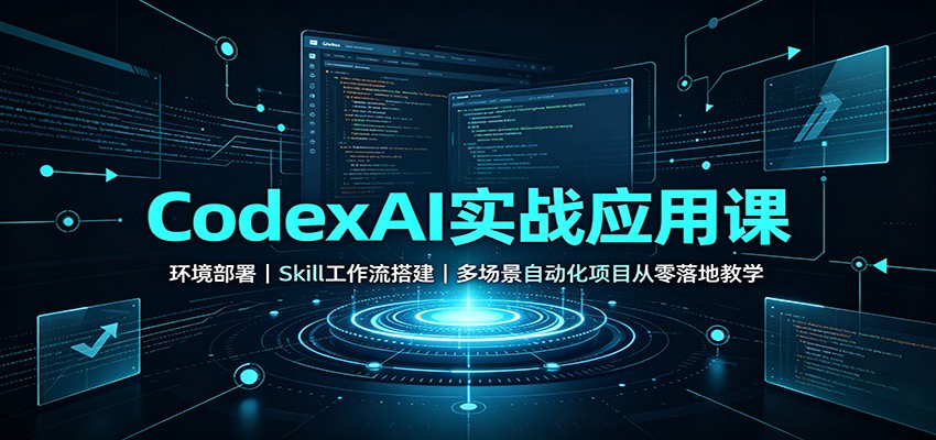 CodexAI实战应用课：环境部署Skill工作流搭建，多场景自动化项目从零落地教学-MFXUI中国站