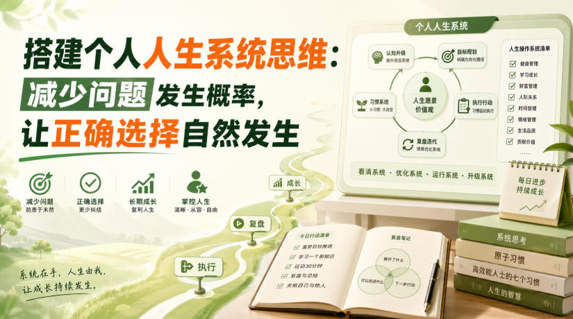 付费文章：搭建个人人生系统思维：减少问题发生概率，让正确选择自然发生-MFXUI中国站