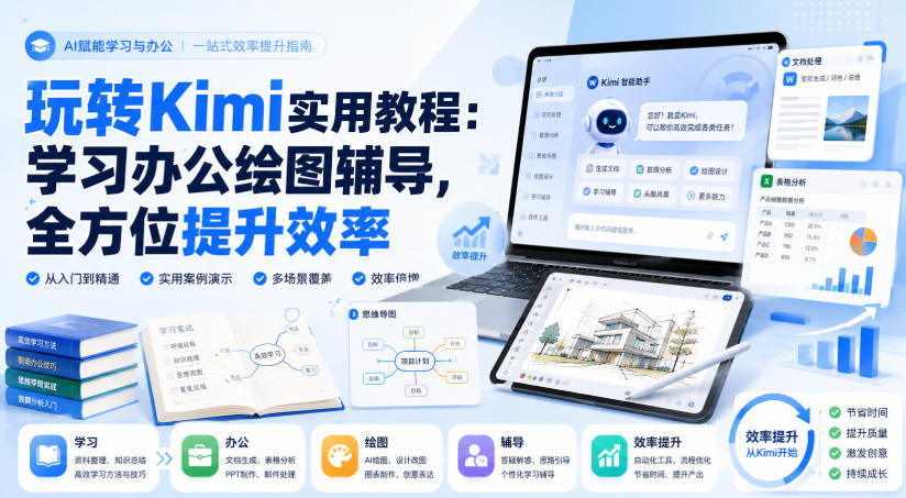 玩转Kimi实用教程：学习办公绘图辅导，全方位提升效率-MFXUI中国站
