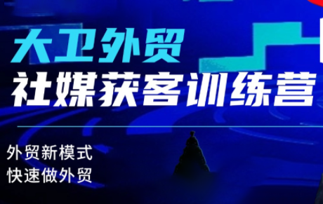 大卫老师·外贸社媒获客独家训练营(更新8月)-MFXUI中国站