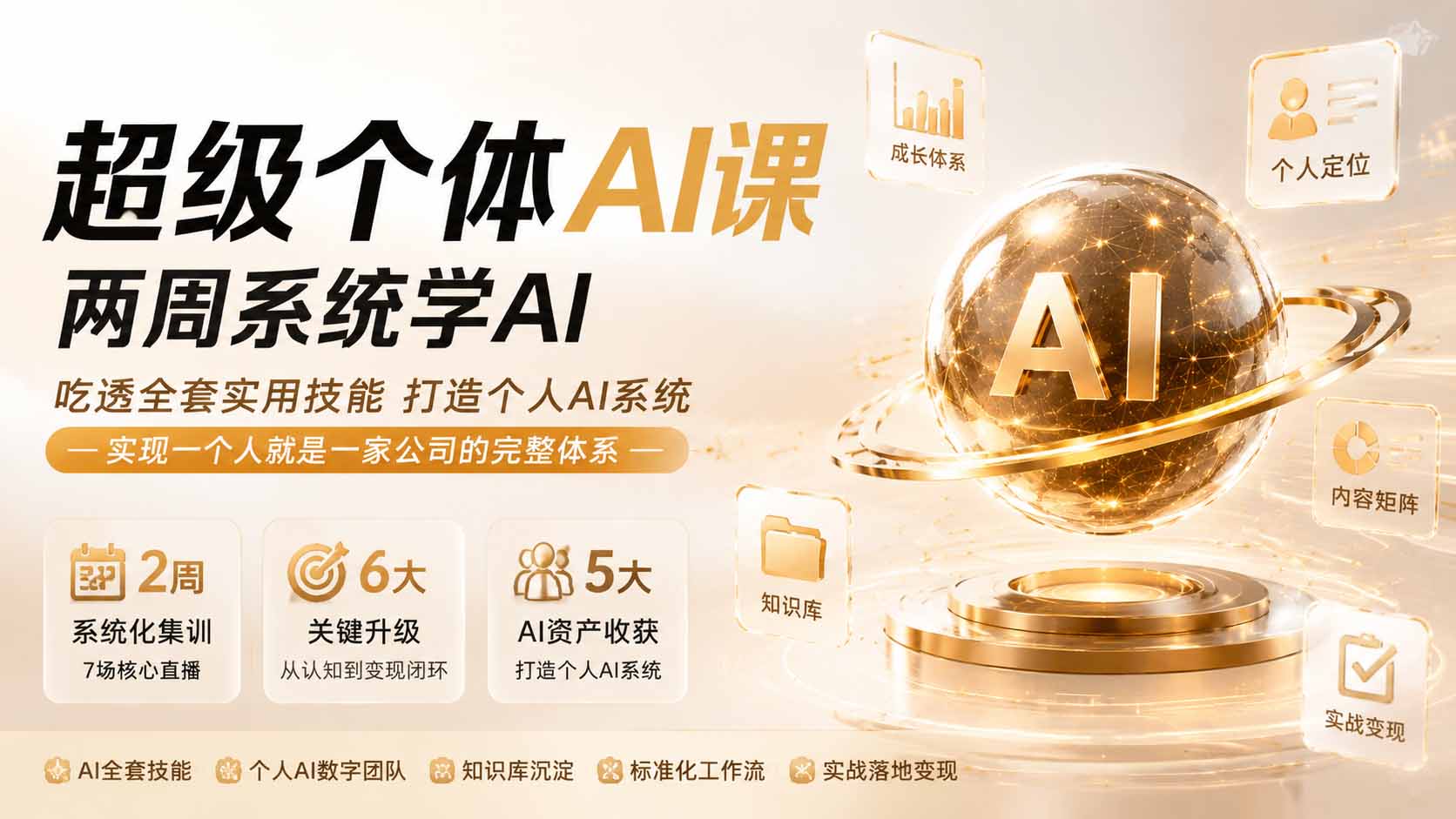 超级个体AI课 两周系统学AI;吃透全套实用技能打造个人AI系统,实现一个人就是一家公司的完整体系(更新0823-MFXUI中国站