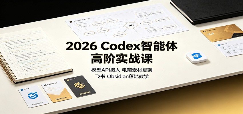 2026 Codex智能体高阶实战课：模型API接入，电商素材复刻，飞书Obsidian落地教学-MFXUI中国站