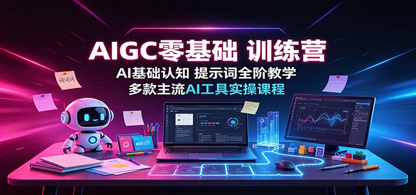 AIGC零基础训练营:AI基础认知,提示词全阶教学,多款主流AI工具实操课程-MFXUI中国站