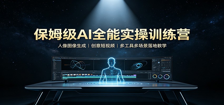 保姆级AI全能实操训练营:人像图像生成,创意短视频,多工具多场景落地教学-MFXUI中国站