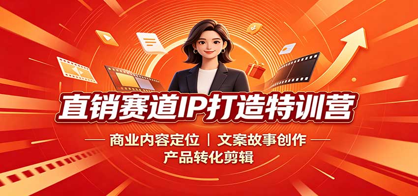 直销赛道IP打造特训营：商业内容定位，文案故事创作，产品转化剪辑-MFXUI中国站