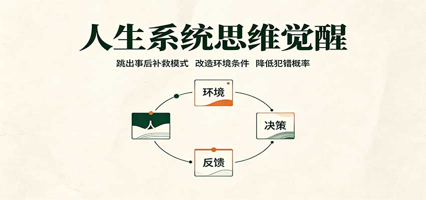 人生系统思维觉醒：跳出事后补救模式，改造环境条件，降低犯错概率-MFXUI中国站