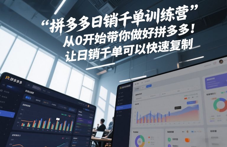 拼多多日销千单训练营，从0开始带你做好拼多多，让日销千单可以快速复制(更新26年8月)-MFXUI中国站