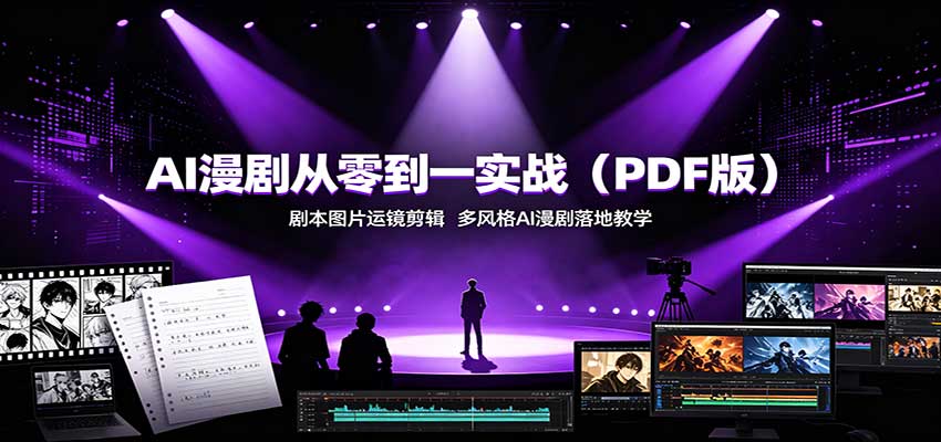 AI漫剧从零到一实战(PDF版)：剧本图片运镜剪辑，多风格AI漫剧落地教学-MFXUI中国站