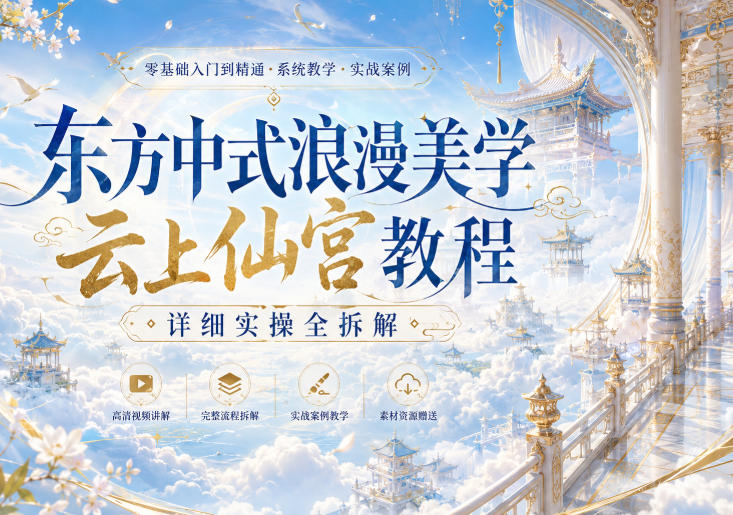 东方中式浪漫美学云上仙宫教程，详细实操全拆解-MFXUI中国站