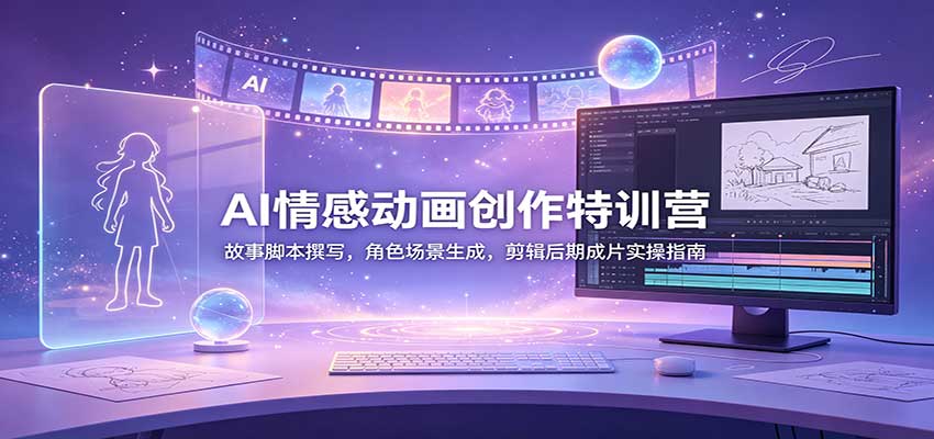 AI情感动画创作特训营：故事脚本撰写，角色场景生成，剪辑后期成片实操指南-MFXUI中国站