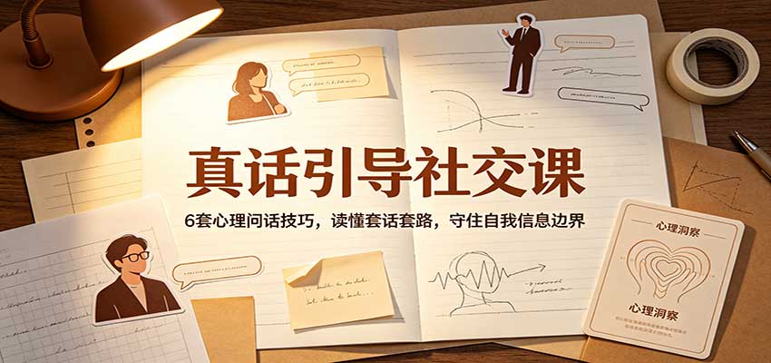 真话引导社交课：6套心理问话技巧，读懂套话套路，守住自我信息边界-MFXUI中国站