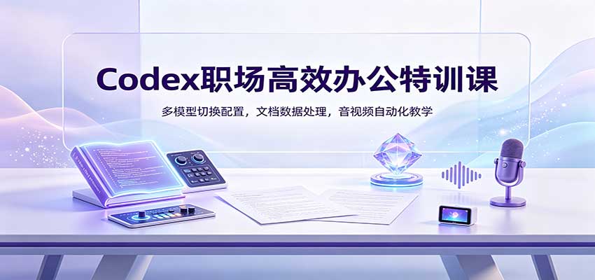 Codex职场高效办公特训课：多模型切换配置，文档数据处理，音视频自动化教学-MFXUI中国站