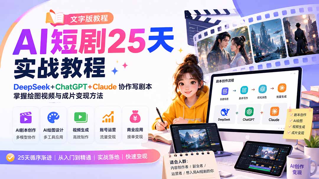 AI短剧25天实战教程(文字版教程-MFXUI中国站