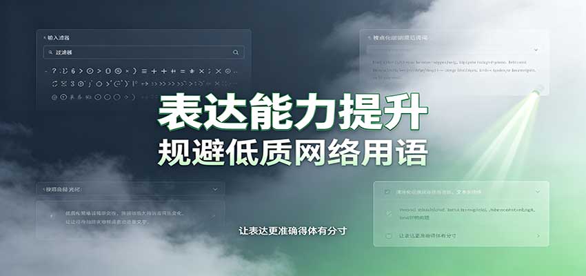 表达能力提升：语言塑造思想逻辑，规避低质网络用语，强化心智感知-MFXUI中国站