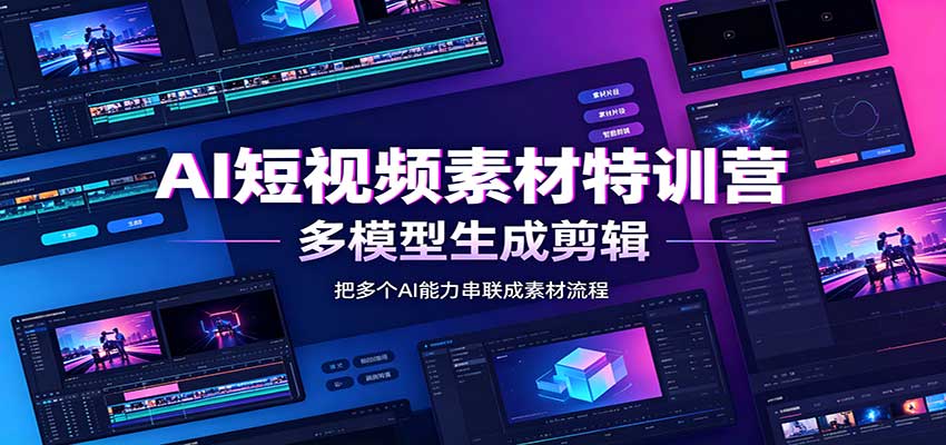 AI短视频素材特训营：Codex本地部署实操，多模型生成剪辑，爆量素材挖掘教学-MFXUI中国站