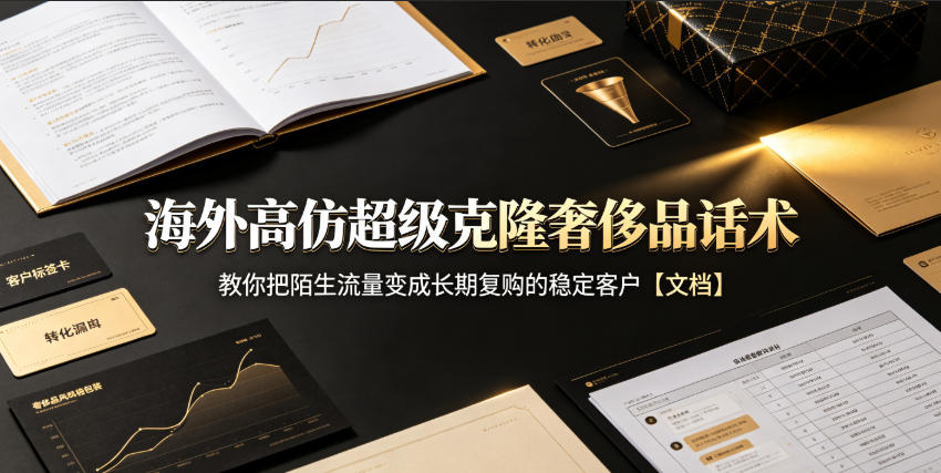 海外高仿超级克隆奢侈品话术，教你把陌生流量变成长期复购的稳定客户【文档】-MFXUI中国站