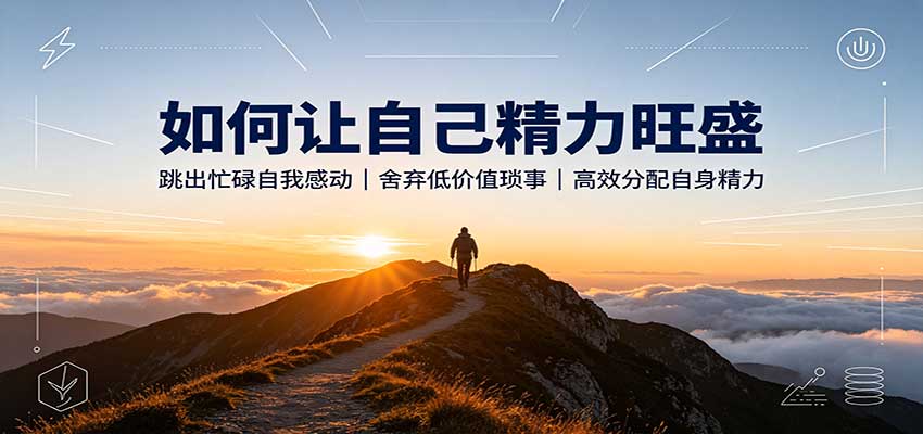 如何让自己精力旺盛：跳出忙碌自我感动，舍弃低价值琐事，高效分配自身精力-MFXUI中国站