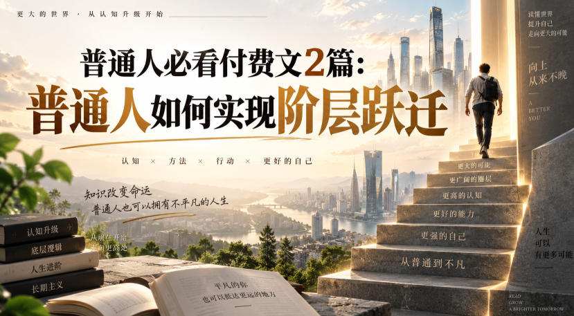普通人必看付费文2篇：普通人如何实现阶层跃迁-MFXUI中国站