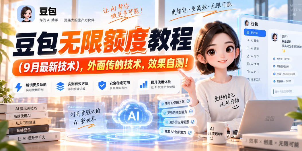豆包无限额度教程(9月最新技术)，外面传的技术，效果自测！-MFXUI中国站