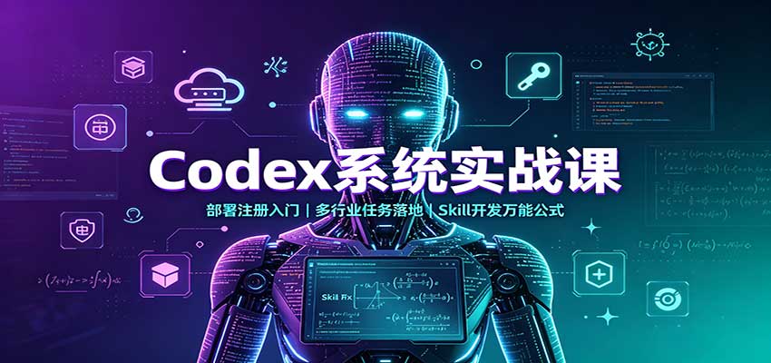 Codex系统实战课：部署注册入门，多行业任务落地，Skill开发万能公式-MFXUI中国站