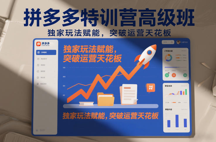 拼多多特训营高阶班，独家玩法赋能，突破运营天花板(更新260905)-MFXUI中国站
