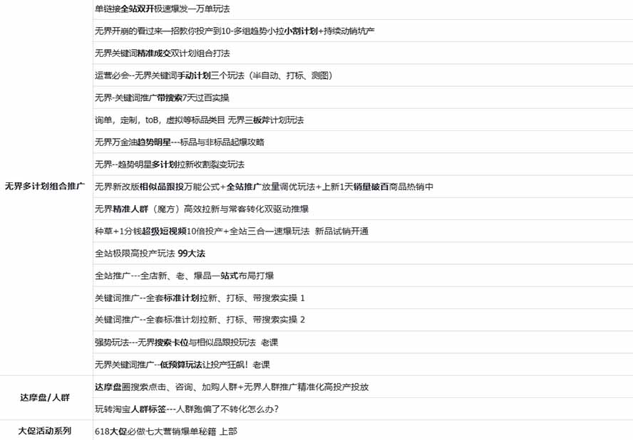 图片[2]-2026淘天开单秘籍PRO实战陪跑课程：全套落地运营玩法，一站式解决淘宝流量低、不出单难题(更新260906-MFXUI中国站