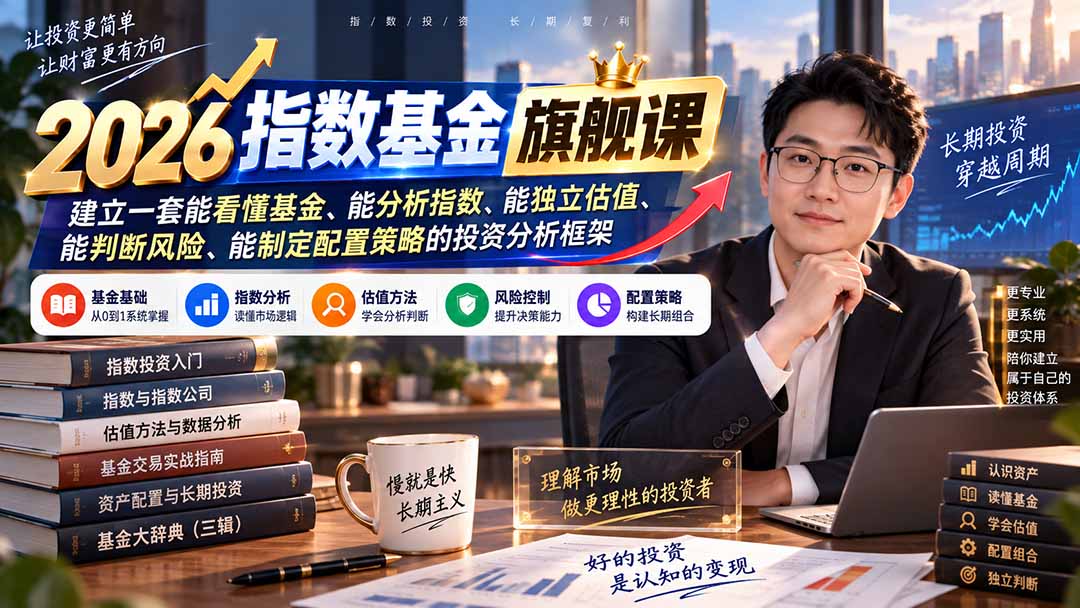 2026指数基金旗舰课｜建立一套能看懂基金、能分析指数、能独立估值、能判断风险、能制定配置策略的投资分析框架-MFXUI中国站