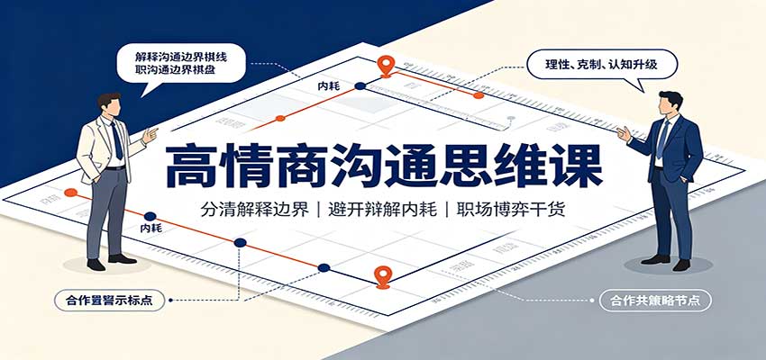 高情商沟通思维课：分清解释边界，避开辩解内耗，职场博弈干货-MFXUI中国站