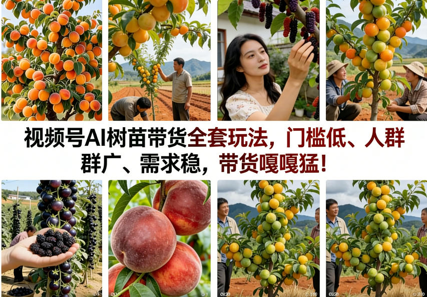 视频号AI树苗带货全套玩法，门槛低、人群广、需求稳，带货嘎嘎猛！(更新0908)-MFXUI中国站