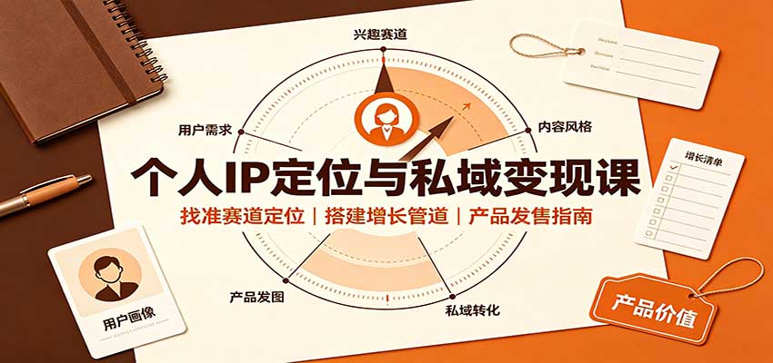 个人IP定位与私域变现课：找准赛道定位，搭建增长管道，产品发售指南-MFXUI中国站