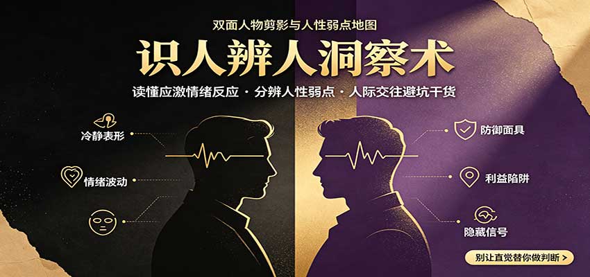 识人辨人终极心法：读懂应激情绪反应，分辨人性弱点，人际交往避坑干货-MFXUI中国站