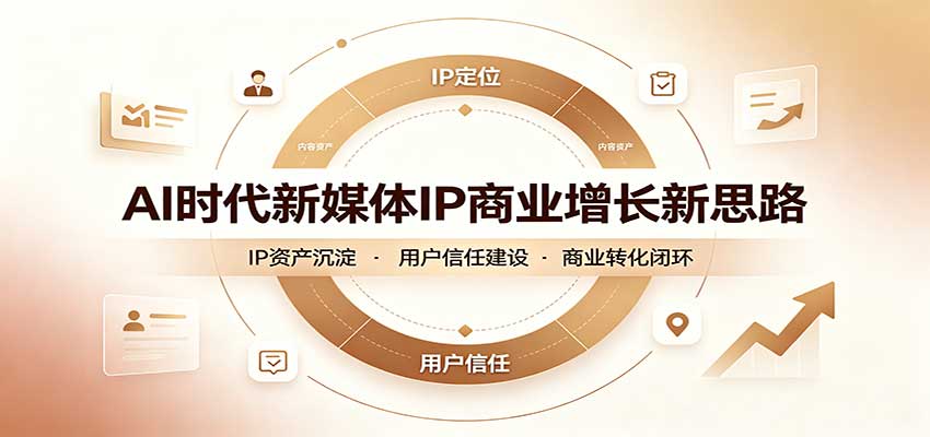 AI时代新媒体IP商业增长新思路：摒弃复杂运营套路，用极简思维打通获客路径-MFXUI中国站