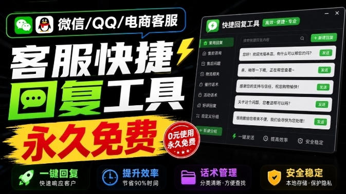 微信/QQ/电商客服快捷回复工具，支持多平台话术库与一键发送，永久免费，使用简单！易歪歪-MFXUI中国站