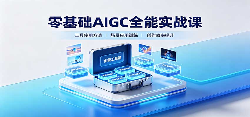 零基础AIGC全能实战课：覆盖绘画、影音、PPT、小说多场景AI创作-MFXUI中国站