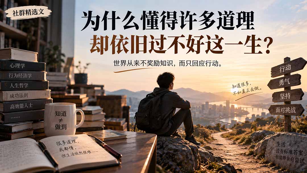 社群精选文：为什么懂得许多道理却依旧过不好这一生？-MFXUI中国站
