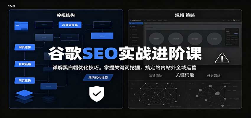 2026谷歌SEO实战进阶课：详解黑白帽优化技巧，掌握关键词挖掘，搞定站内站外全域运营-MFXUI中国站