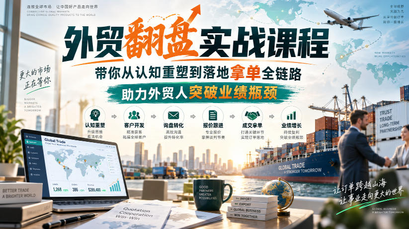 外贸翻盘实战课程，带你从认知重塑到落地拿单全链路，助力外贸人突破业绩瓶颈-MFXUI中国站