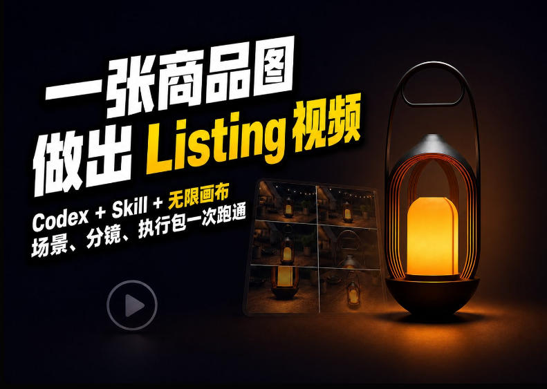 Codex+无限画布，把一张商品图变成可执行的Amazon Listing视频-MFXUI中国站