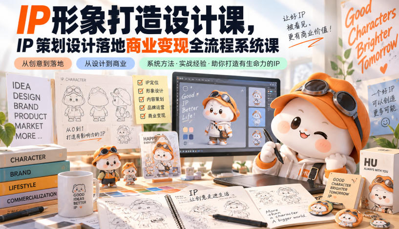 IP形象打造设计课，IP策划设计落地商业变现全流程系统课-MFXUI中国站