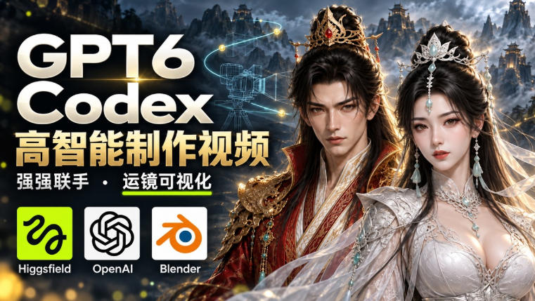 GPT-6 Astra×Codex高智能制作视频！联手Higgsfield，运镜可视化实战-MFXUI中国站