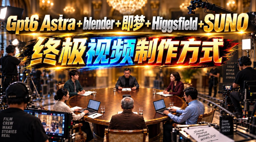GPT-6 Astra+Blender+即梦+Higgsfield+Suno=终极视频制作方式！-MFXUI中国站