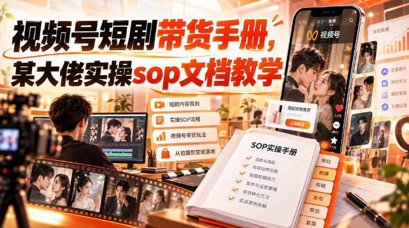 视频号短剧带货手册，某大佬实操sop文档教学-MFXUI中国站