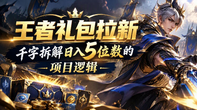 王者游戏礼包拉新_千字拆解日入5位数的项目逻辑-MFXUI中国站