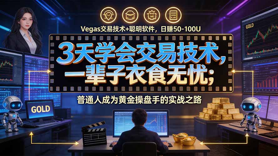 3天学会做交易，普通人快速成为操盘手” Vegas交易系统+聪明软件 ， 日赚50-1000U， 长期稳定，小白轻松上手-MFXUI中国站