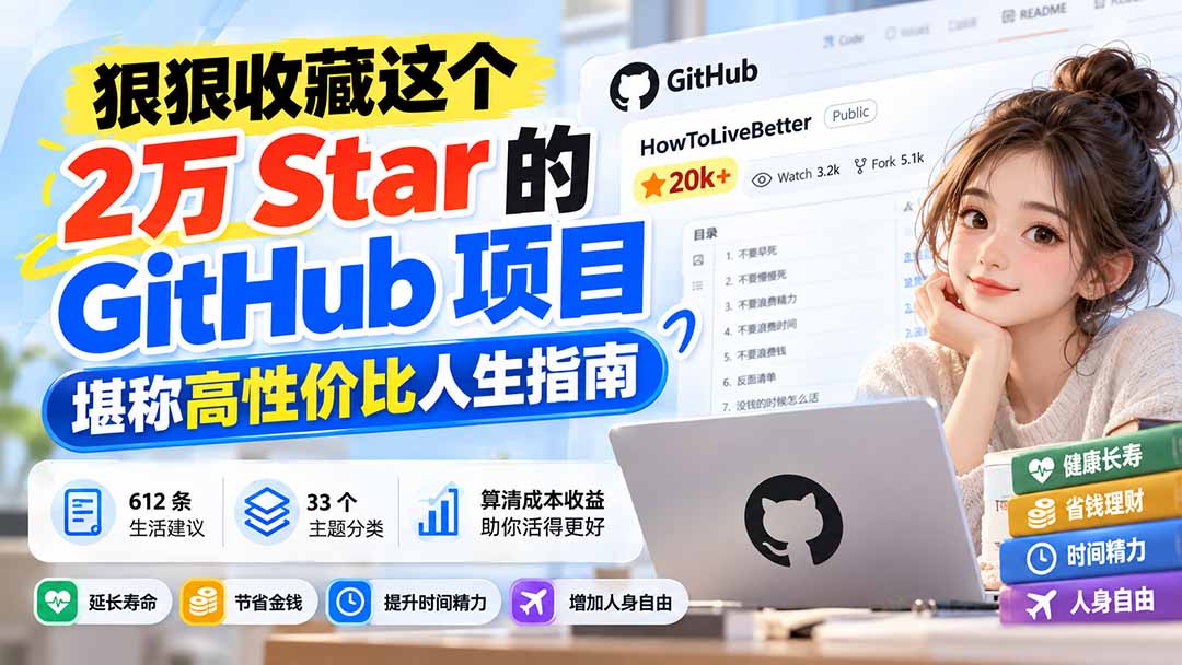 狠狠收藏这个 2 万 Star 的 GitHub 项目，堪称高性价比人生指南。-MFXUI中国站