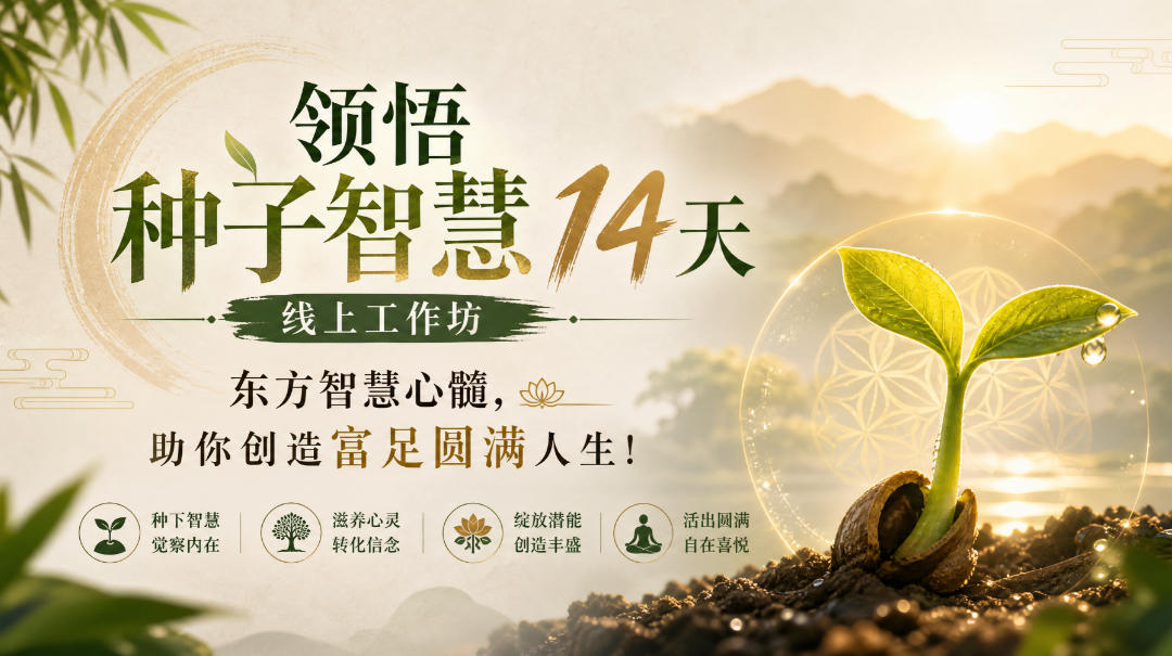 鹿大米领悟种子智慧14天线上工作坊，东方智慧心髓，助你创造富足圆满人生！-MFXUI中国站