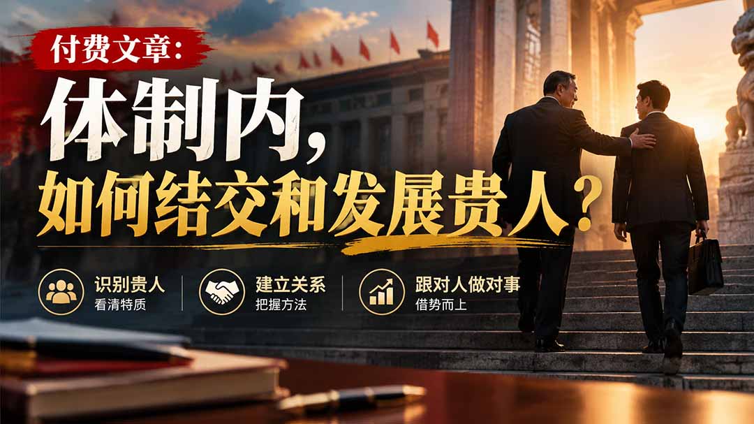 【无水印】付费文章：体制内，如何结交和发展贵人?-MFXUI中国站