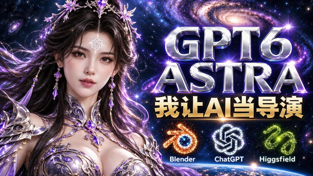让GPT-6 Astra当导演！Higgsfield和Blender实战打造30秒玄幻精准运镜短片！-MFXUI中国站