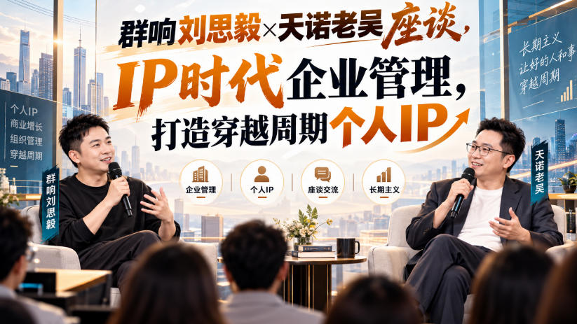 群响刘思毅×天诺老吴座谈，IP时代企业管理，打造穿越周期个人IP-MFXUI中国站