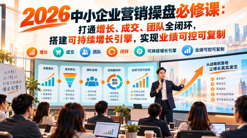 2026中小企业营销操盘必修课：打通增长、成交、团队全闭环，搭建可持续增长引擎，实现业绩可控可复制-MFXUI中国站